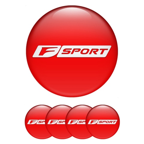 Lexus F Sport Emblem for Center Wheel Caps Red White Dense Logo