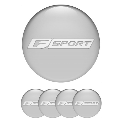 Lexus F Sport Emblems for Center Wheel Caps Grey White Dense Logo