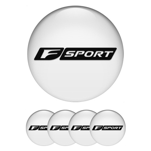 Lexus F Sport Stickers for Wheels Center Caps White Black Dense Logo