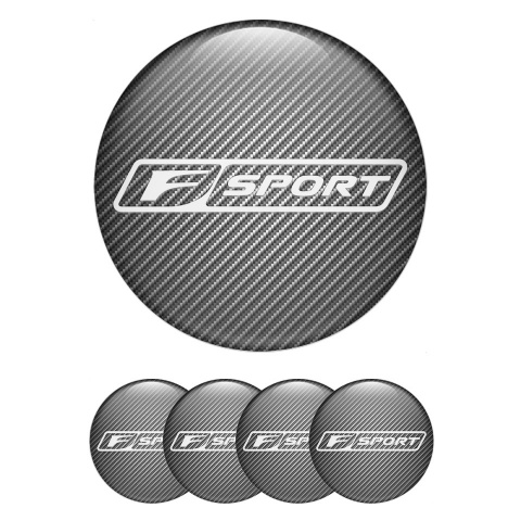 Lexus F Emblem for Wheel Center Caps Carbon White Outline Sport Edition
