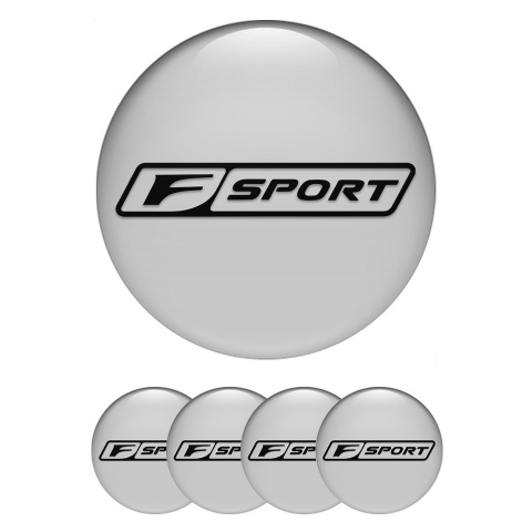 Lexus F Wheel Emblem for Center Caps Grey Dark Outline Sport Variant