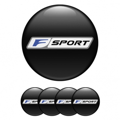 Lexus F Emblem for Center Wheel Caps Black Base Blue Grey Sport Logo
