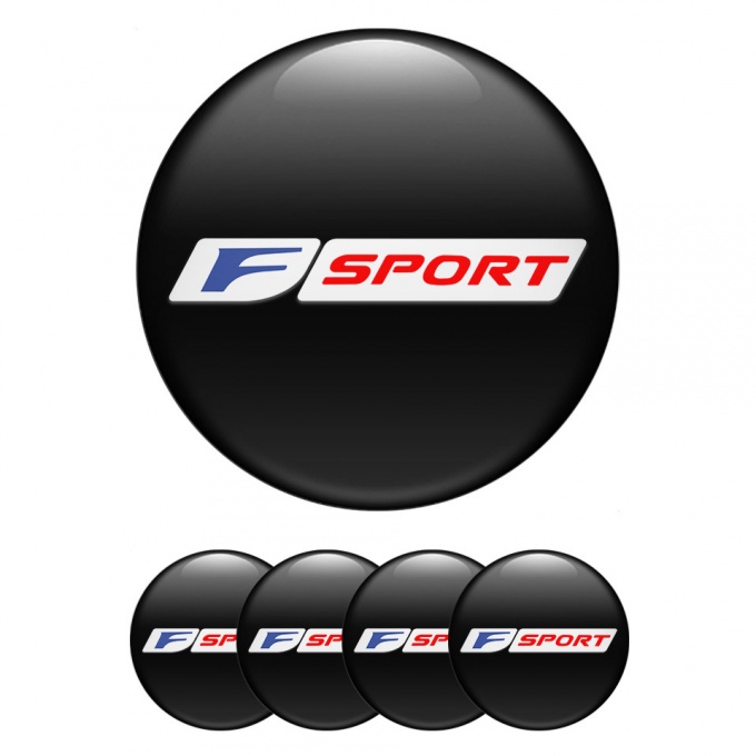 Lexus F Emblem for Center Wheel Caps Black Fill Blue Red Sport Logo