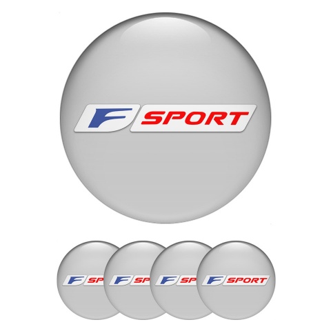 Lexus F Center Caps Wheel Emblem Grey Fill Blue Red Sport Logo