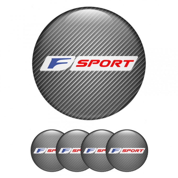 Lexus F Center Caps Wheel Emblem Light Carbon Blue Red Sport Logo