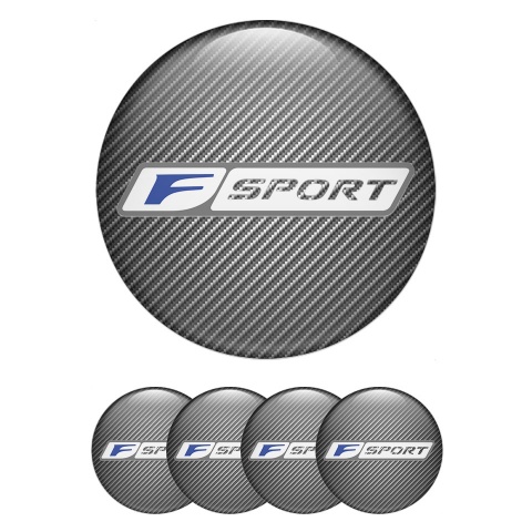 Lexus F Center Caps Wheel Emblem Carbon Fiber Silver Frame Edition