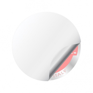 MAK Emblem for Wheel Center Caps Red Base Silver Ring Design