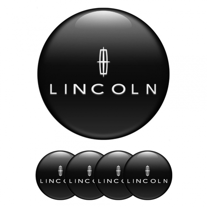 Lincoln Emblem for Wheel Center Caps Black Print White Star Edition