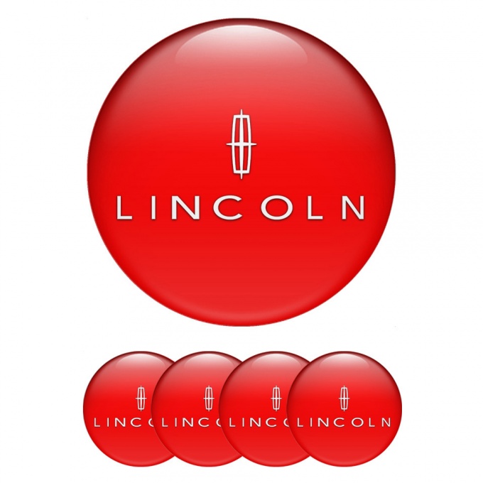 Lincoln Center Wheel Caps Stickers Red Print White Star Edition