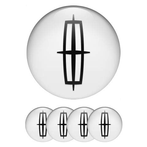 Lincoln Emblem for Wheel Center Caps White Background Black Grand Logo