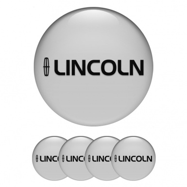 Lincoln Wheel Emblem for Center Caps Grey Base Dark Logo Print