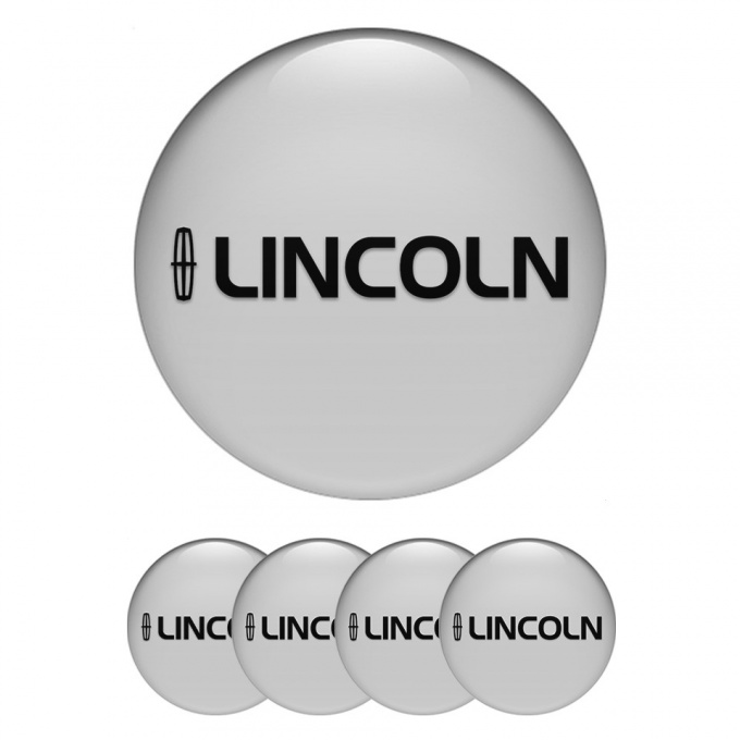 Lincoln Wheel Emblem for Center Caps Grey Base Dark Logo Print