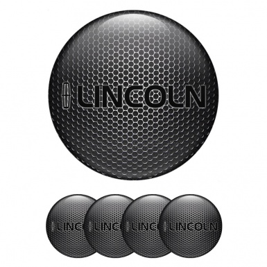Lincoln Emblem for Wheel Center Caps Metallic Grate Dark Logo Print