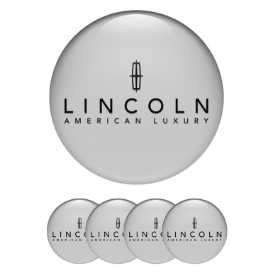 Lincoln Emblems for Center Wheel Caps Grey Fill Black Luxury Logo