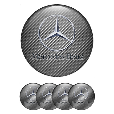 Mercedes Emblem for Wheel Center Caps Carbon Chrome Logo Edition