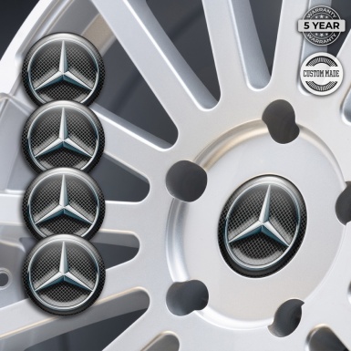 Mercedes Stickers for Center Wheel Caps Metal Mesh Steel 3d Logo