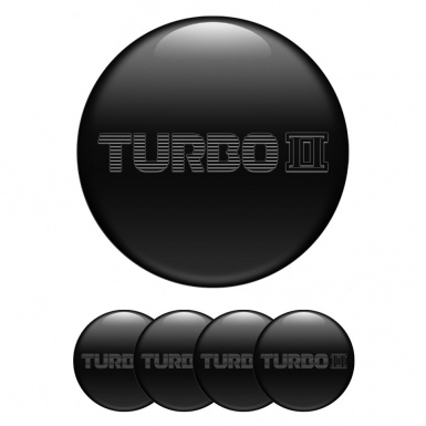 Mazda Turbo Domed Stickers for Wheel Center Caps Dark Mesh Black Logo