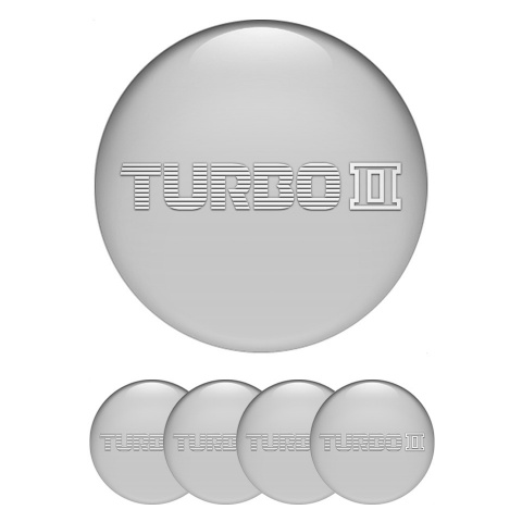 Mazda Turbo Center Wheel Caps Stickers Grey Print White Logo