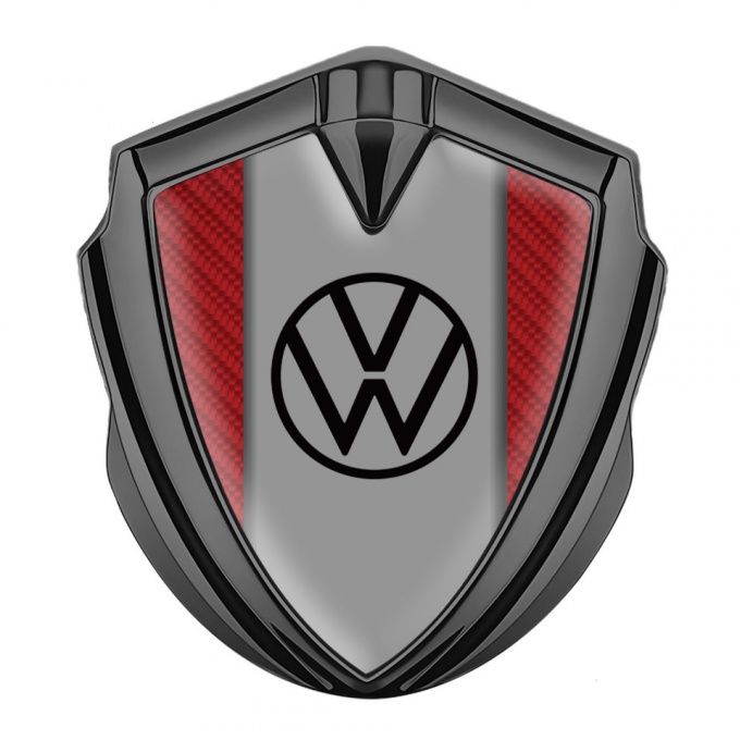 VW Badge Self Adhesive Graphite Red Carbon Grey Center Panel