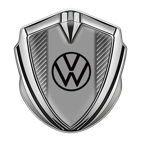 VW Emblem Self Adhesive Silver Light Carbon Grey Palette Edition