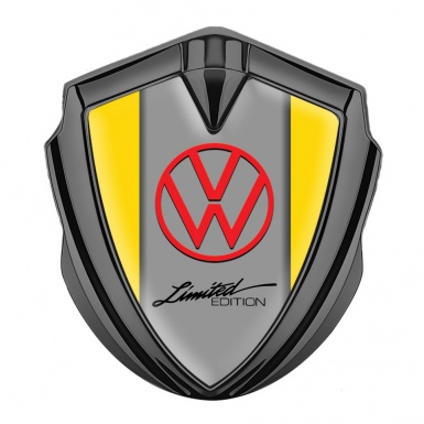 VW Domed Emblem Graphite Yellow Sides Limited Edition Design