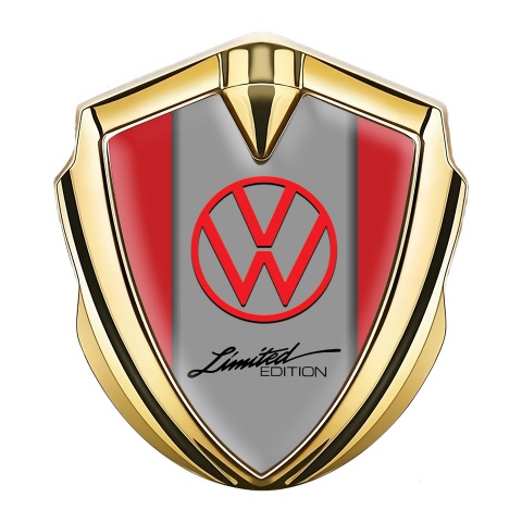 VW Emblem Ornament Gold Red Sides Limited Edition Design