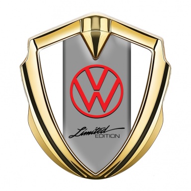 VW Bodyside Domed Emblem Gold White Sides Limited Edition Motif