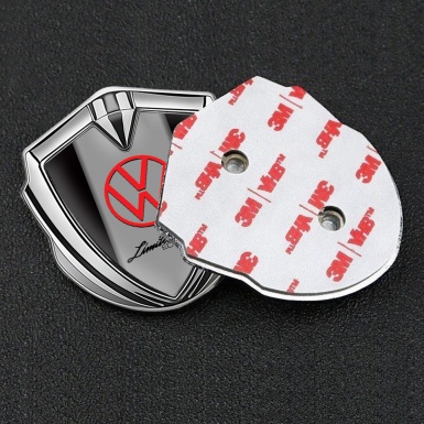 VW Emblem Car Badge Silver Black Frames Limited Edition Motif