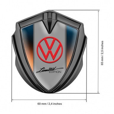 VW Emblem Car Badge Graphite Gradient Base Limited Edition Logo
