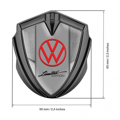 VW Fender Emblem Badge Graphite Stone Texture Plates Limited Edition