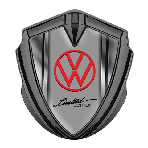 VW Domed Emblem Graphite Polished Metal Limited Edition Logo