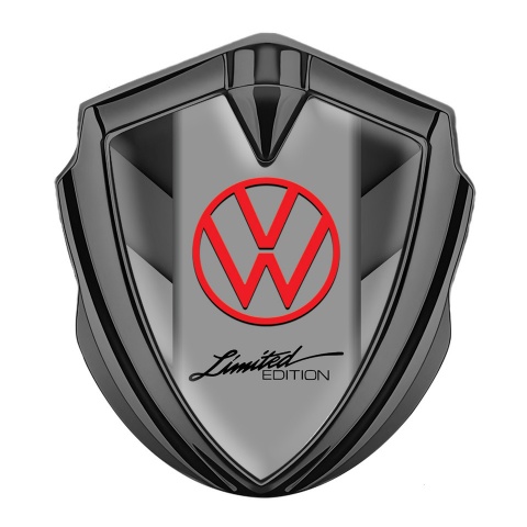 VW Bodyside Domed Emblem Graphite Monochrome Plates Limited Edition