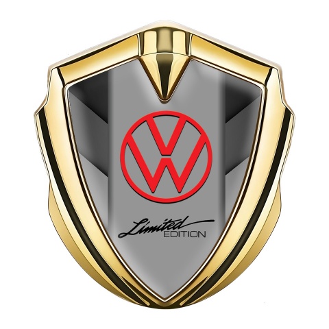 VW Bodyside Domed Emblem Gold Monochrome Plates Limited Edition