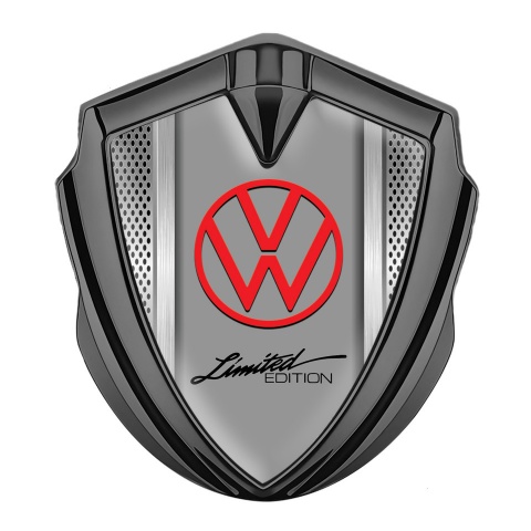 VW Badge Self Adhesive Graphite Light Grate Limited Edition Logo