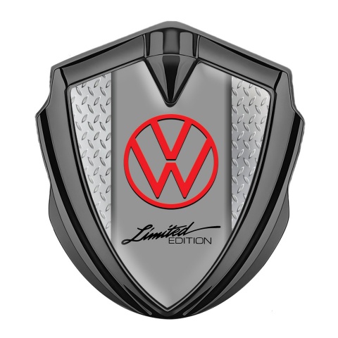 VW Emblem Fender Badge Graphite Light Treadplate Limited Edition