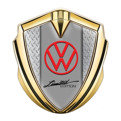VW Emblem Fender Badge Gold Light Treadplate Limited Edition