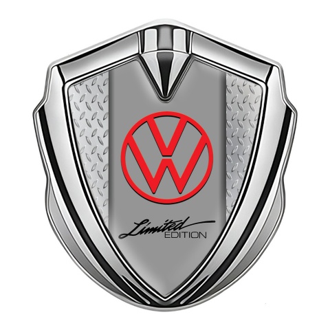 VW Emblem Fender Badge Silver Light Treadplate Limited Edition