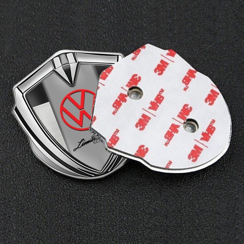 VW Emblem Trunk Badge Silver Polished Steel Limited Edition Logo