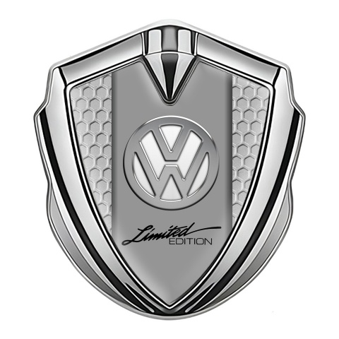 VW Emblem Ornament Silver Honeycomb Chrome Limited Edition Logo