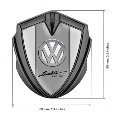 VW Bodyside Emblem Self Adhesive Graphite Grey Base Limited Edition
