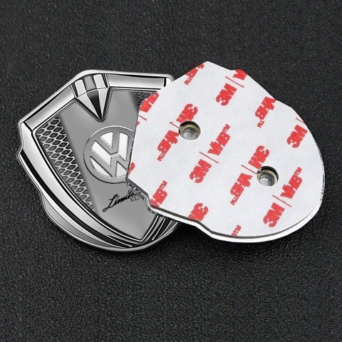 VW Bodyside Domed Emblem Silver Metal Pattern Chrome Limited Edition