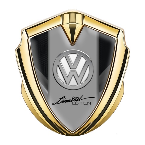 VW Emblem Car Badge Gold Black Hex Chrome Limited Edition