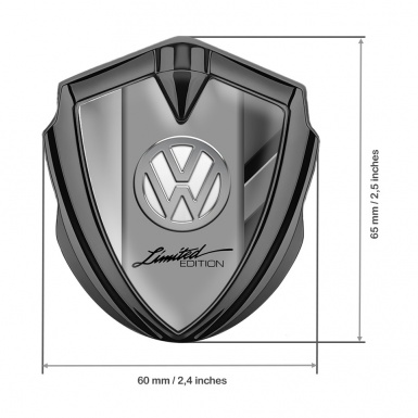 VW Emblem Self Adhesive Graphite Difference Chrome Limited Edition