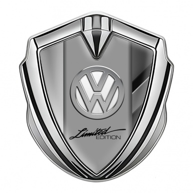 VW Emblem Self Adhesive Silver Difference Chrome Limited Edition