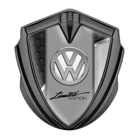 VW Domed Emblem Graphite Black Hex Key Chrome Limited Edition