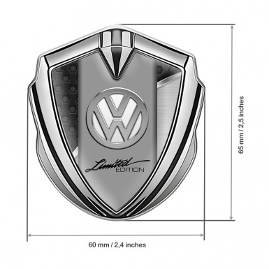 VW Domed Emblem Silver Black Hex Key Chrome Limited Edition