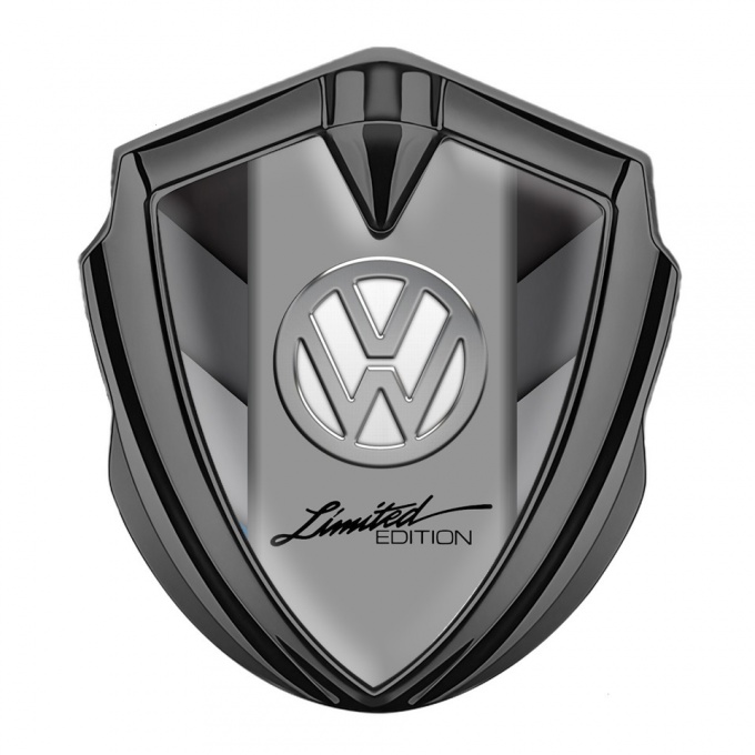 VW Emblem Ornament Graphite Grey Stripes Chrome Limited Edition