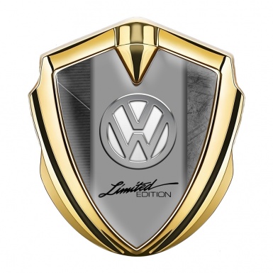 VW Bodyside Domed Emblem Gold Scratched Surface Limited Edition