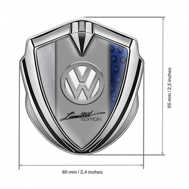 VW Emblem Car Badge Silver Sapphire Frame Limited Edition Chrome