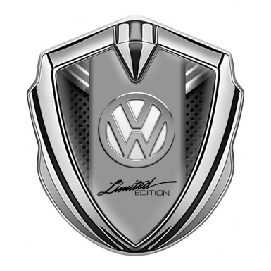 VW Bodyside Domed Emblem Silver Grey Ribbon Chrome Limited Edition